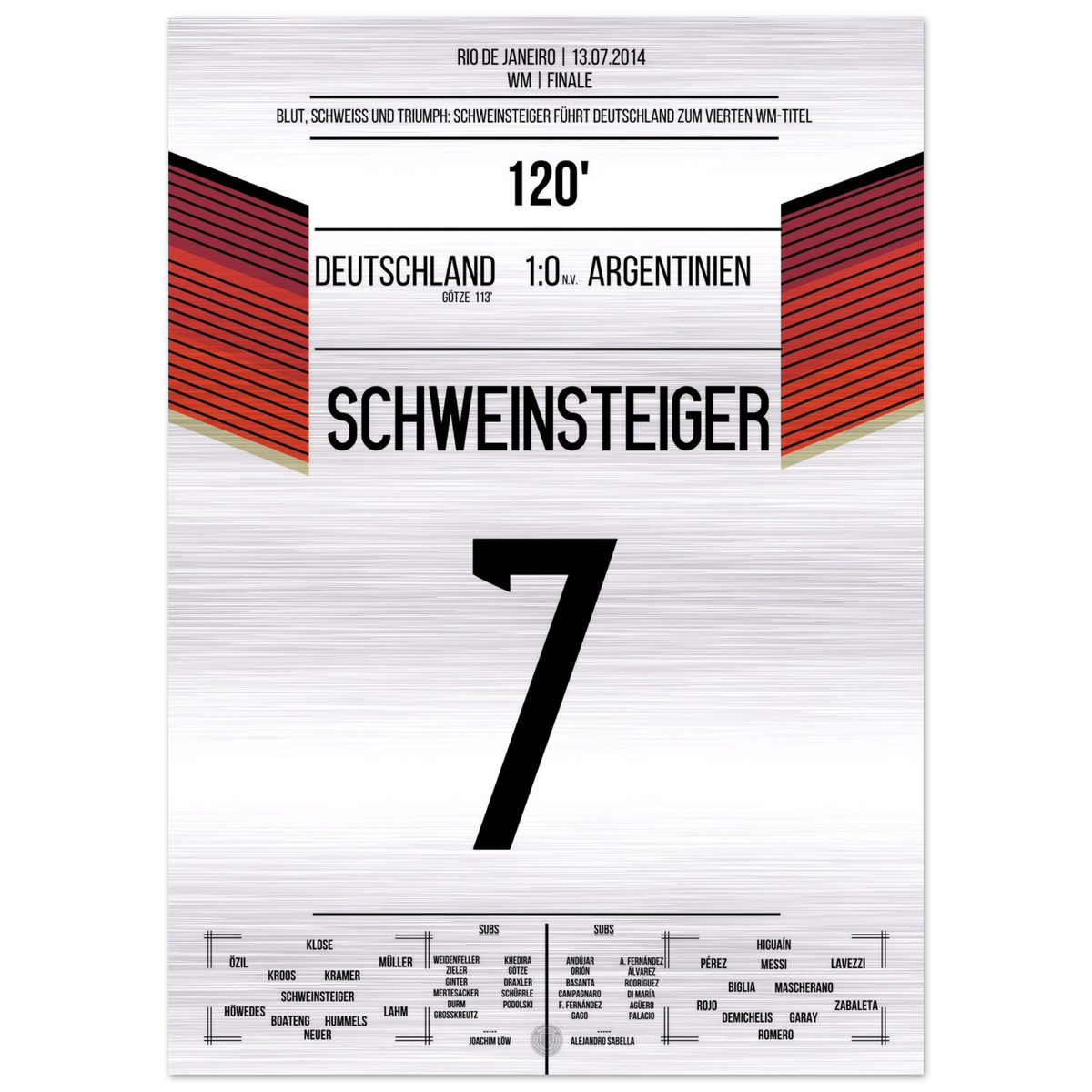Schweinsteiger's führt Deutschland blutend zum Weltmeistertitel 2014 – Metal Edition