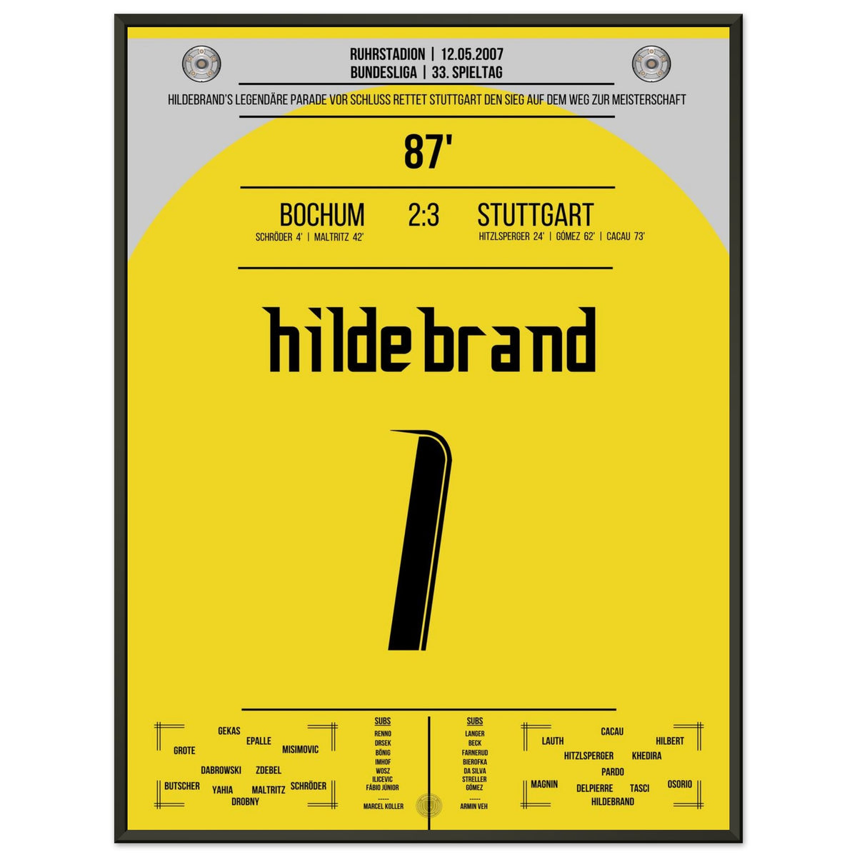 Hildebrand's legendäre Parade gegen Bochum in 2007