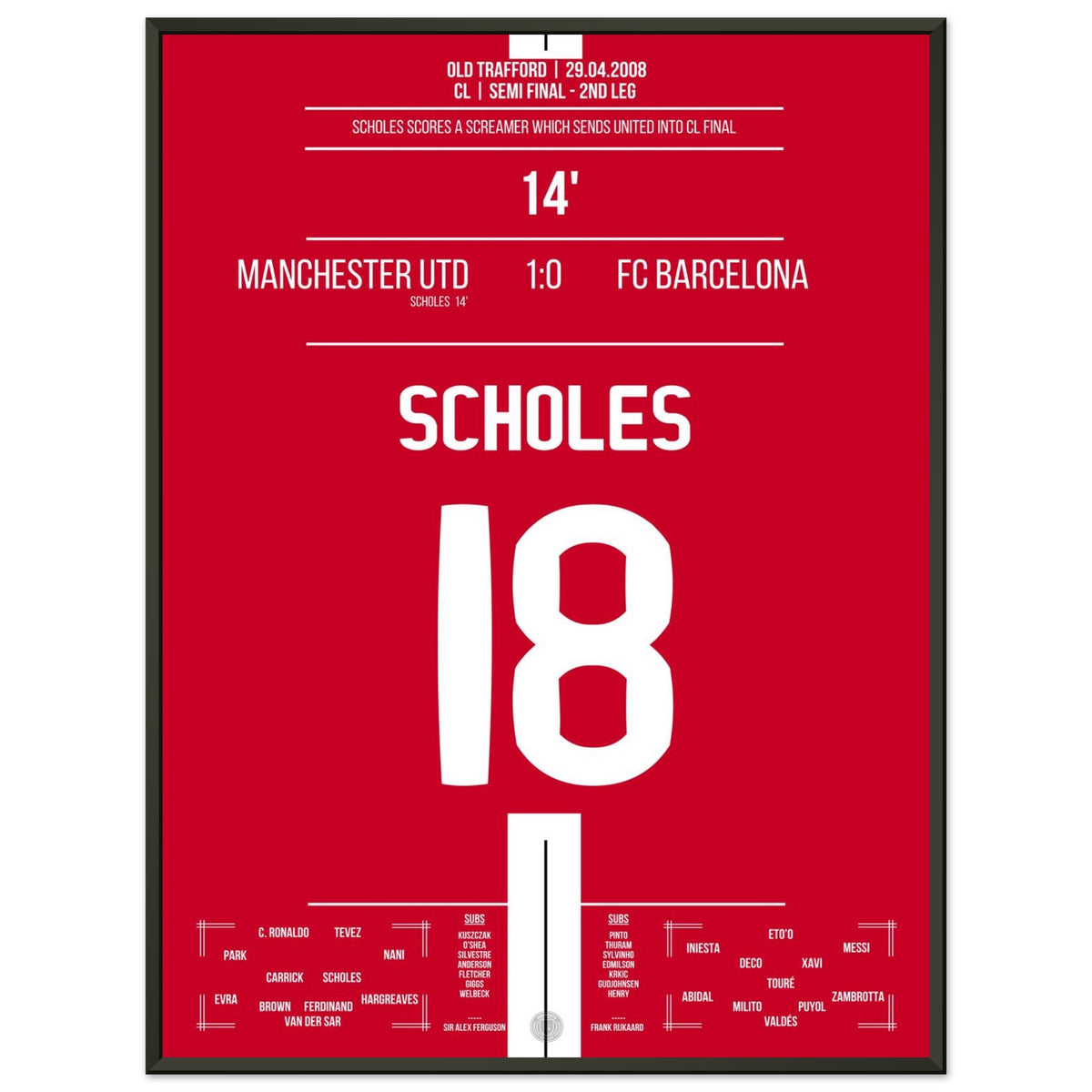 Scholes schiesst United mit Traumtor ins Finale 2008