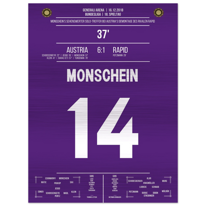 Monschein bei 6-1 Derby-Gala gegen Rapid – Metal Edition