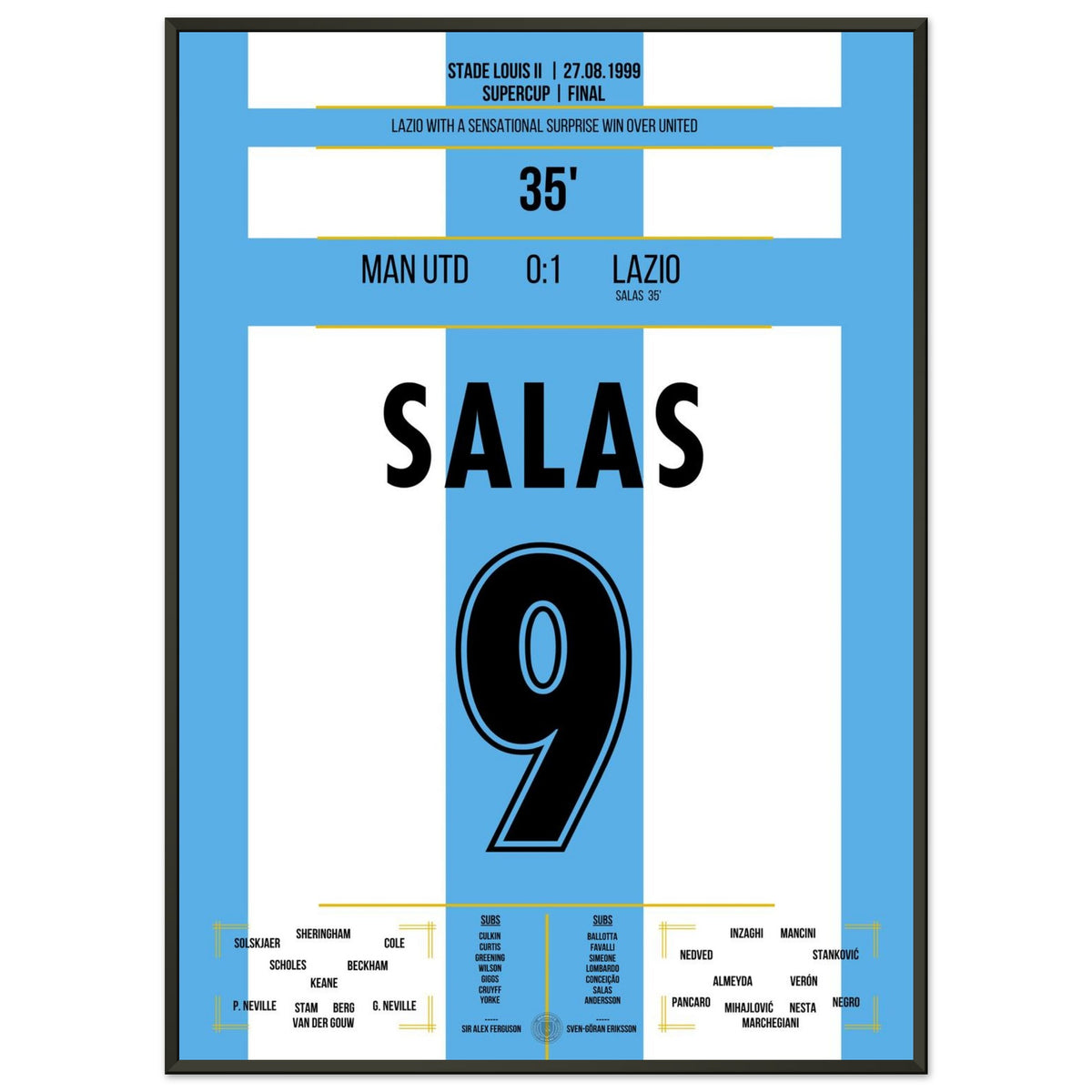 Salas im Finale gegen Man Utd in 1999