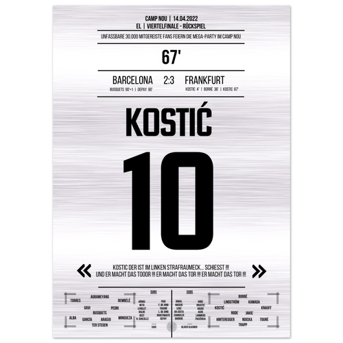 Kostic's Galavorstellung bei Frankfurt's großer Party im Camp Nou – Metal Edition