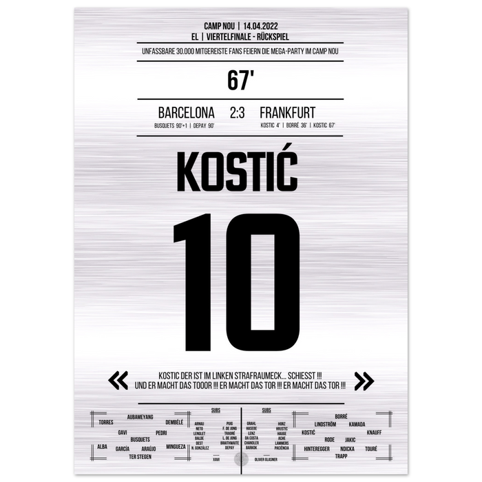 Kostic's Galavorstellung bei Frankfurt's großer Party im Camp Nou – Metal Edition