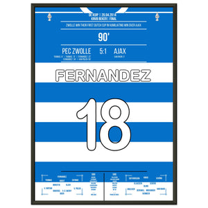 Zwolle's erster Pokalgewinn in 2014 50x70-cm-20x28-Schwarzer-Aluminiumrahmen