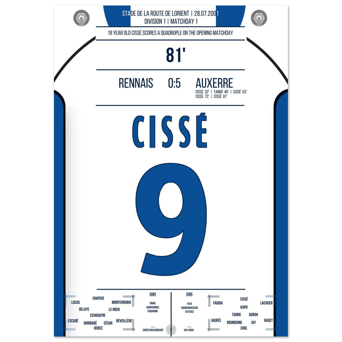 Der 19-jährige Cissé mit Viererpack am ersten Spieltag für Auxerre