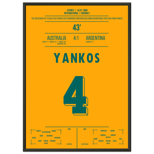 Yankos incredible free kick goal against Argentina 1988