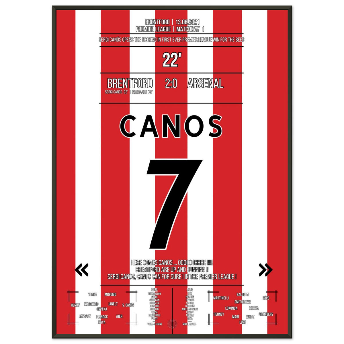 Canos trifft bei Brentford's ersten Premier League Sieg der Geschichte