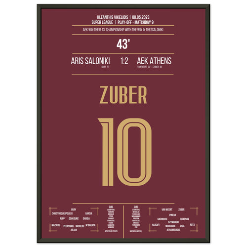 Zuber's Tor zu AEK's 13. Meisterschaft