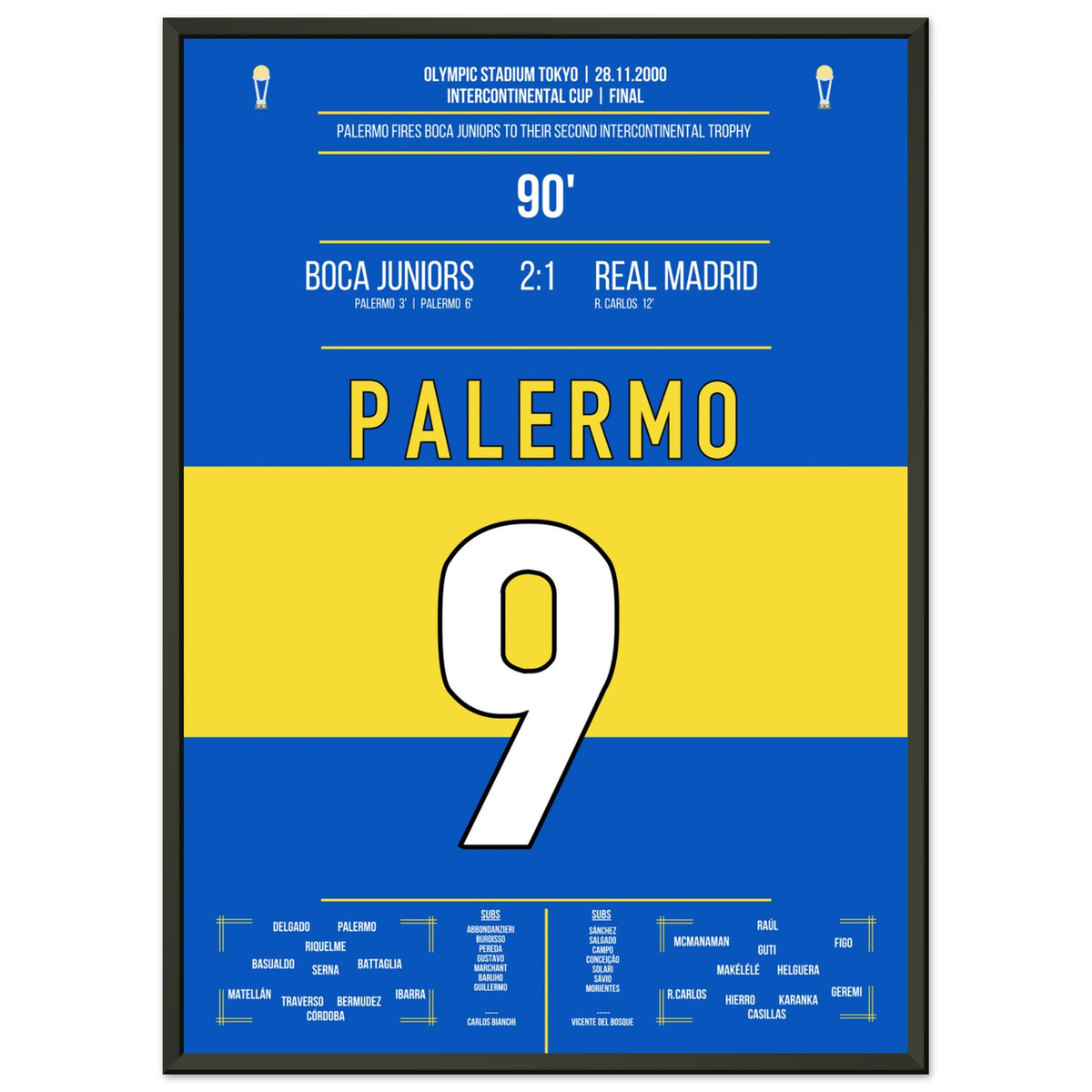 Palermo wird der Held im Finalsieg der Boca Juniors gegen Real in 2000