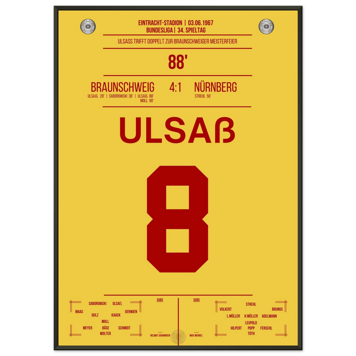 Braunschweig's Sieg der deutschen Meisterschaft 1967