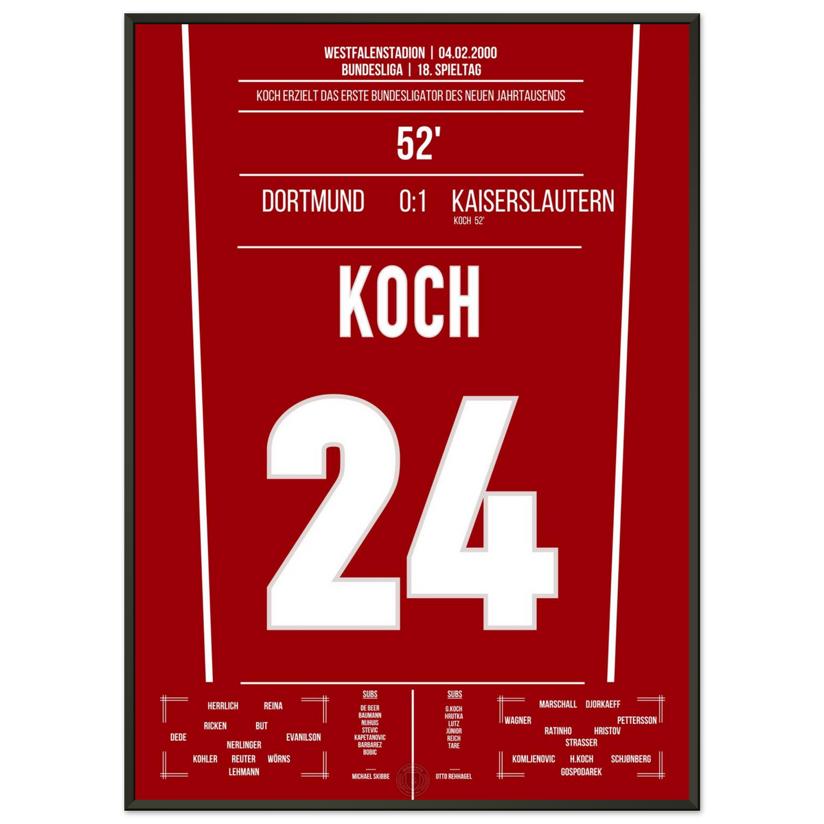 Koch erzielt das erste Bundesligator des neuen Jahrtausends