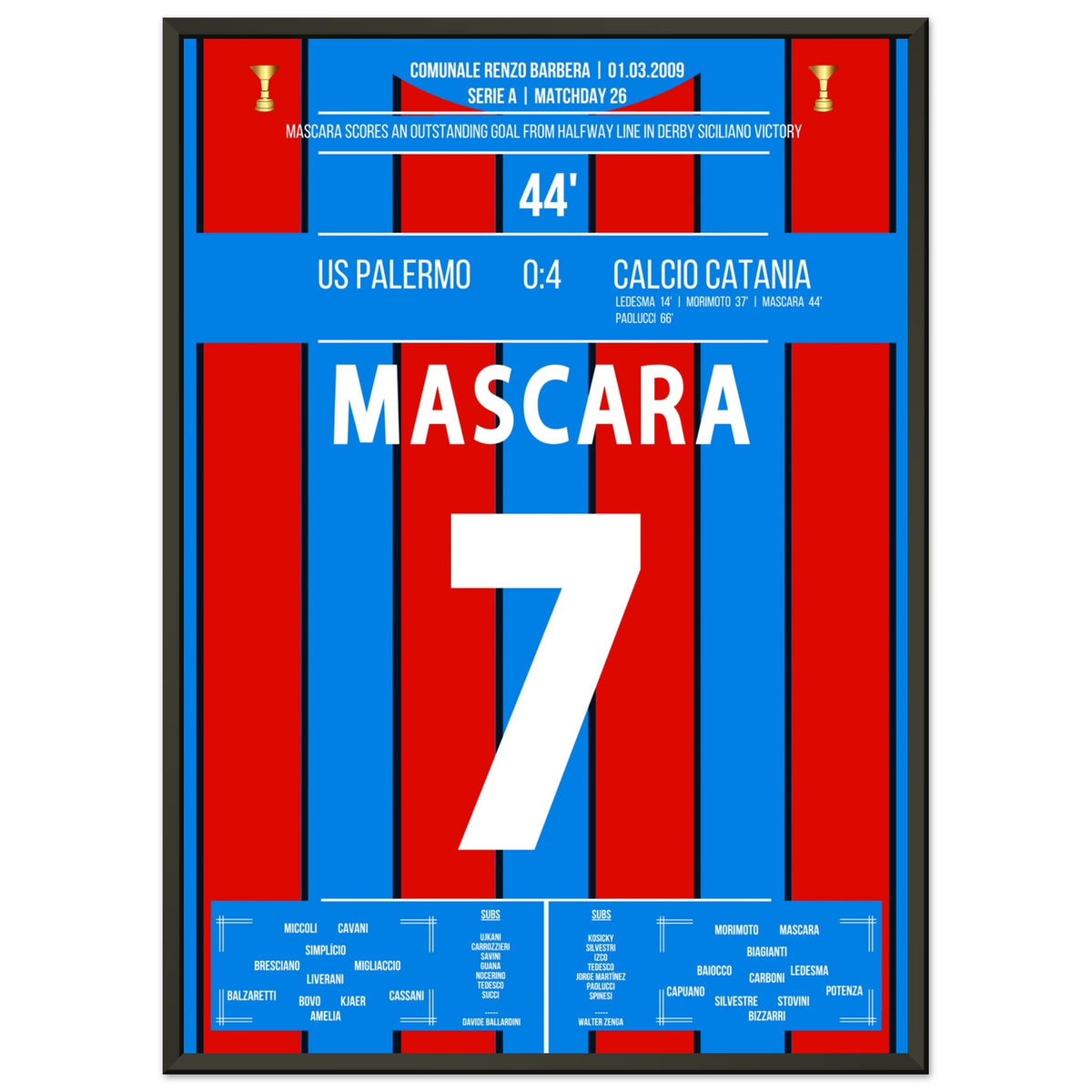 Mascara's trifft von der Mittellinie bei Catania's furiosem Derbysieg