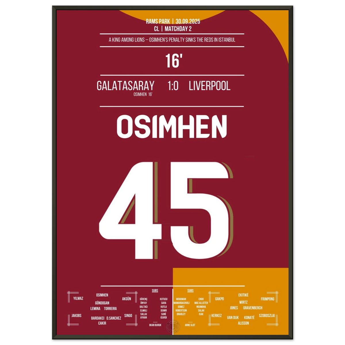 Osimhen wird zum Löwen – Galatasaray ringt Liverpool nieder!