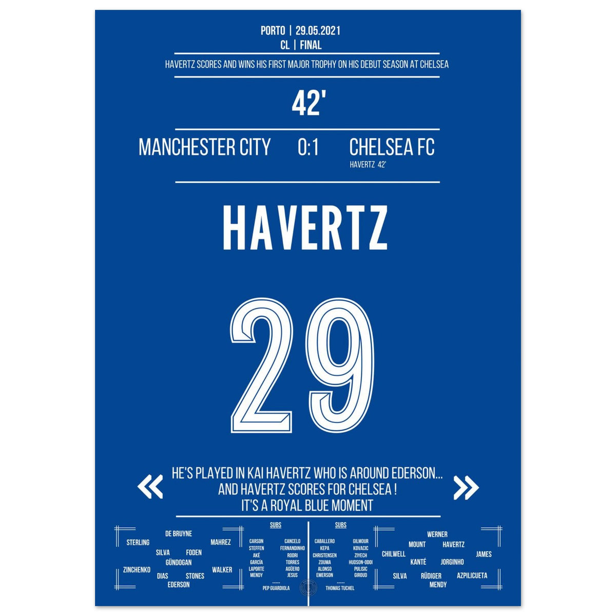 Englisches Finale 2021 entschieden durch Kai Havertz' Tor