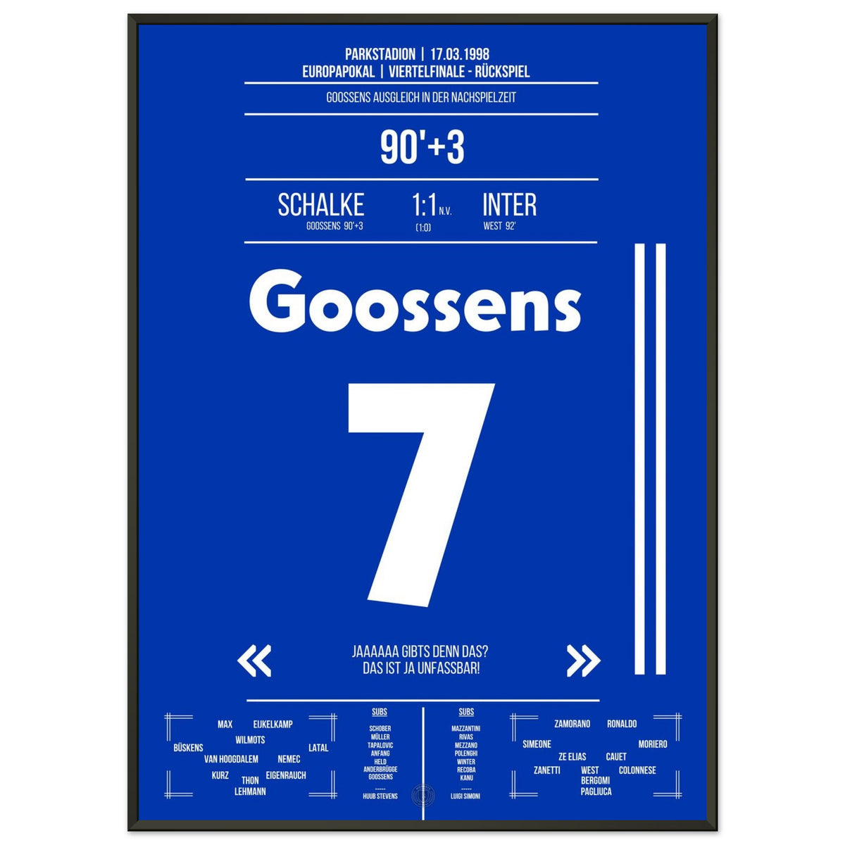 Goossens Traumtor gegen Inter 1998