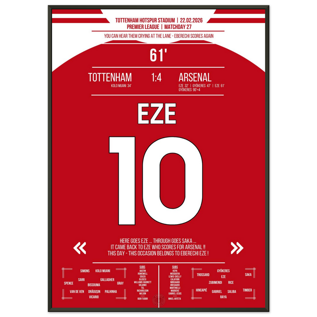 NLD-King Eberechi-Eze macht's erneut - Doppelpack bei Rückspiel-Triumph