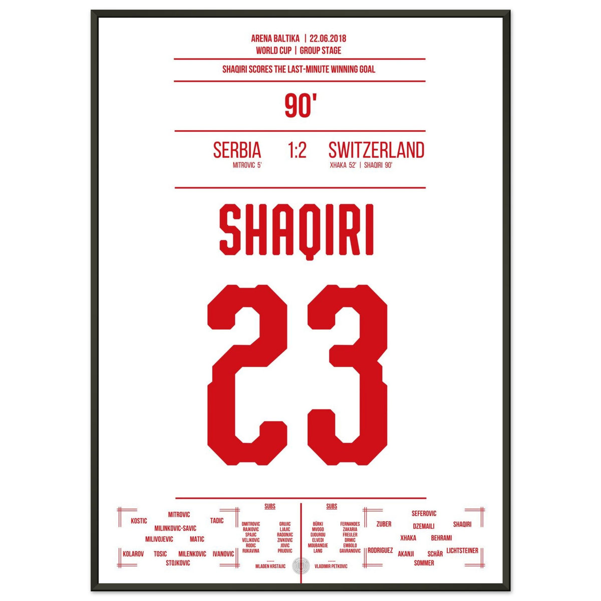 Shaqiri's Last-Minute Siegtreffer gegen Serbien bei der WM 2018