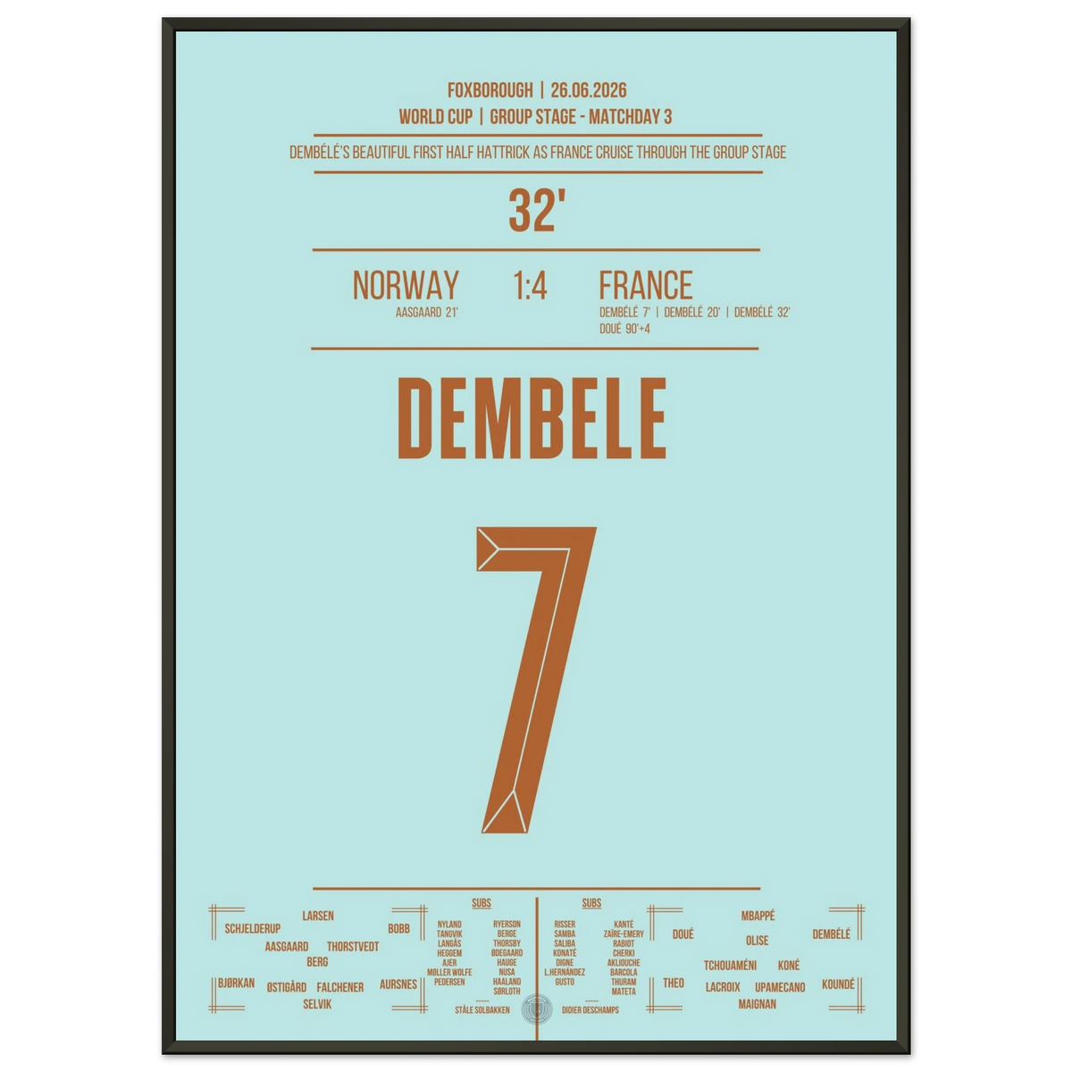 Dembele Hattrick gegen Norwegen