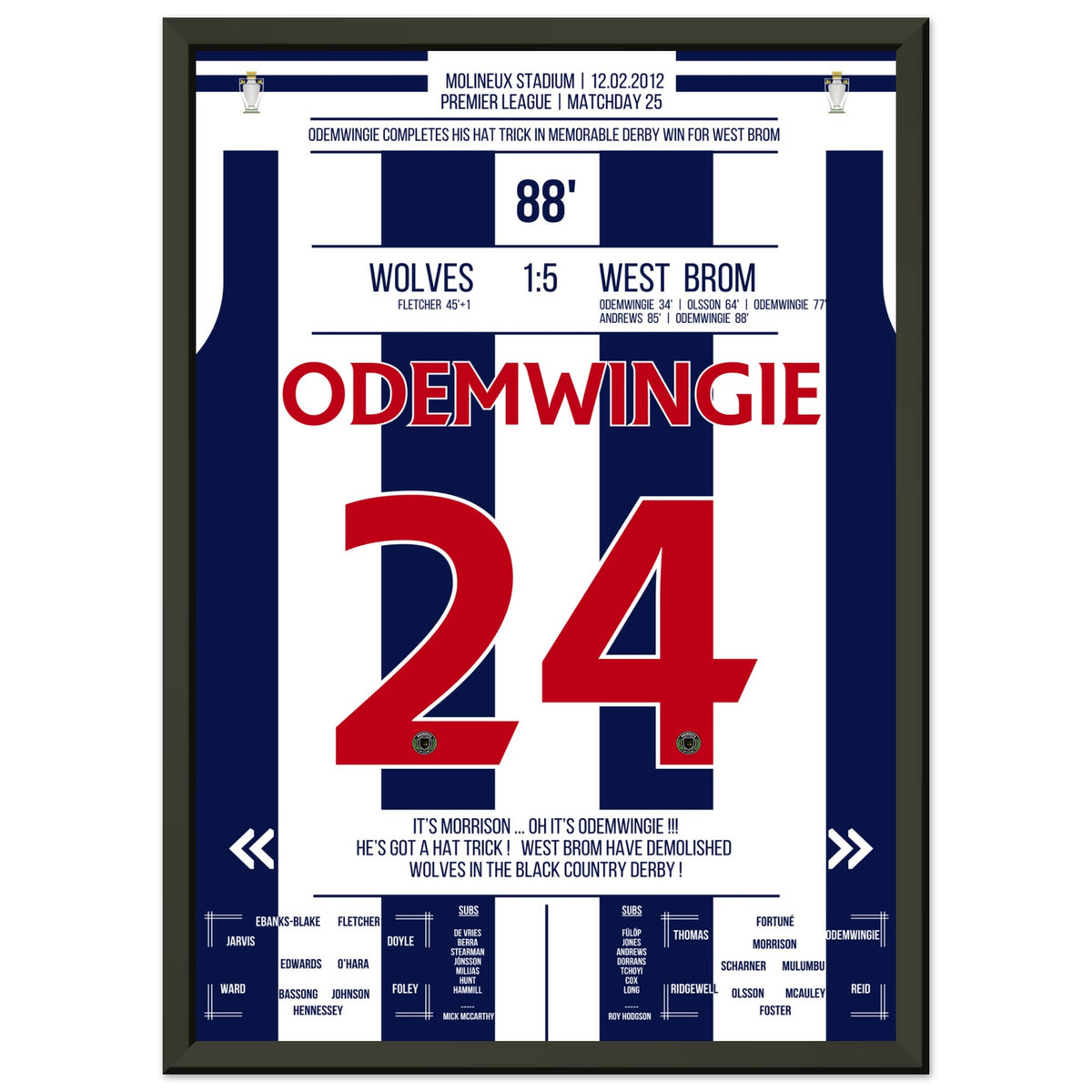 Odemwingie mit Hattrick beim Black Country Derby-Sieg für West Brom