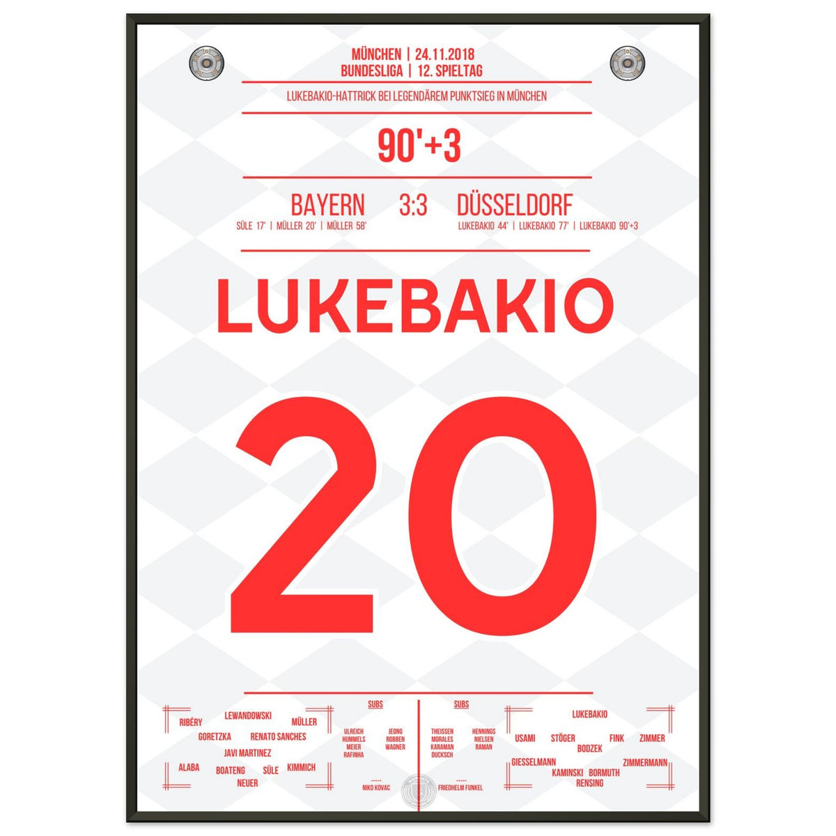 Lukebakio Hattrick gegen Bayern in 2018