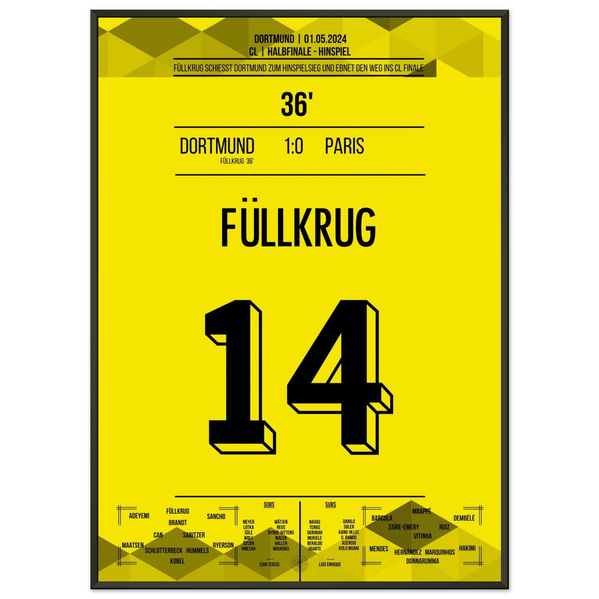 Füllkrug's Siegtreffer im Halbfinal-Hinspiel gegen PSG