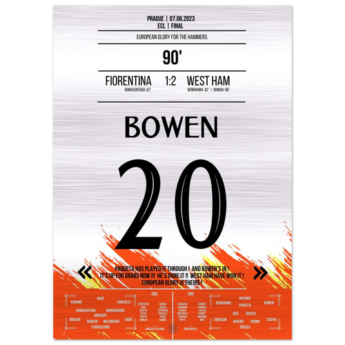 Bowen's Last-Minute Siegtreffer zum Europapokal Triumph für die "Hammers" – Metal Edition