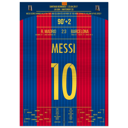 Messi's legendäres Tor mit Trikot-Jubel im El Clasico – Metal Edition