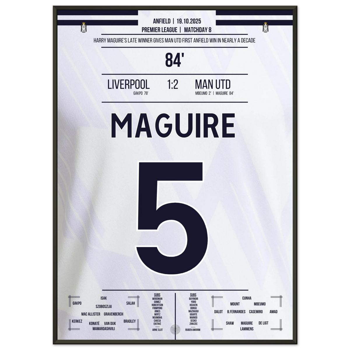 Maguire köpft Man Utd zum ersten Sieg in Anfield seit 2016