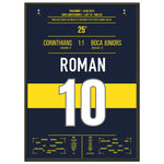 Riquelme's Traumtor in der Copa Libertadores in 2013 50x70-cm-20x28-Schwarzer-Aluminiumrahmen