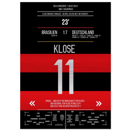 Kloses WM-Rekordtor im 7-1 Sieg Deutschland - Brasilien 2014 – Metal Edition