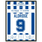 Debüt-Spiel von John Aldridge für Real Sociedad 45x60-cm-18x24-Schwarzer-Aluminiumrahmen