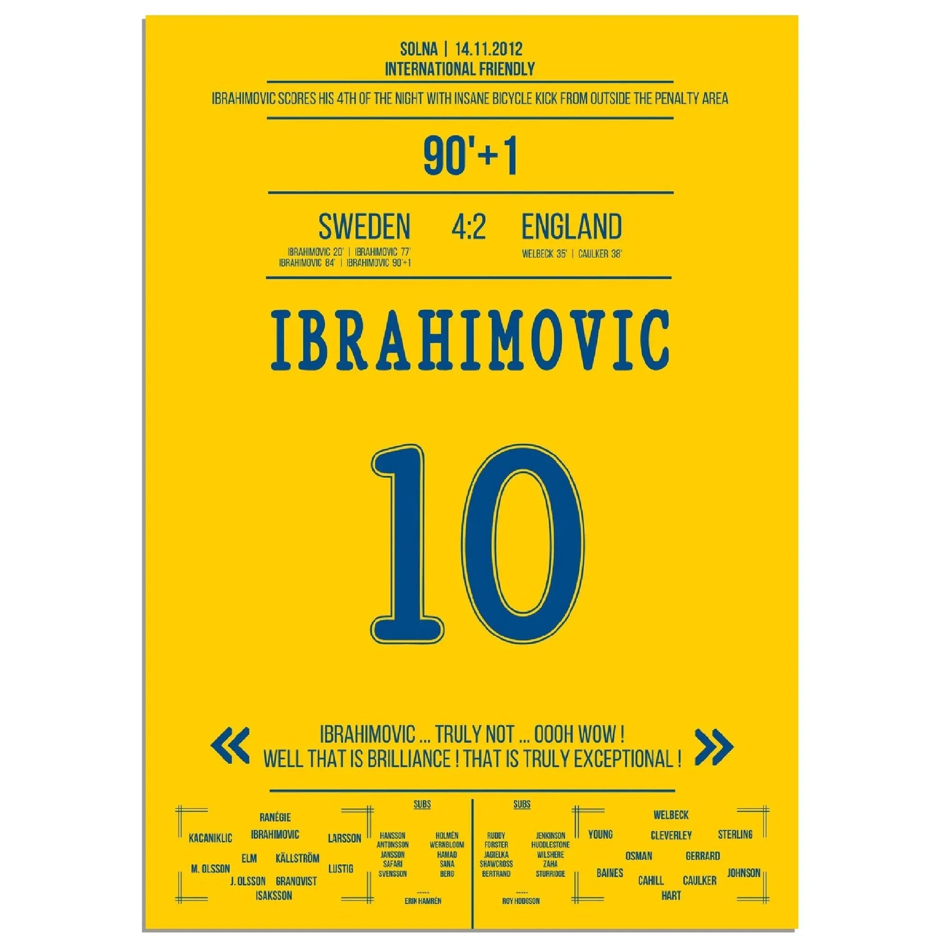 Die Zlatan Show gegen England in 2012 