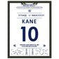 Harry Kane bricht den Tor-Rekord der Spurs 30x40-cm-12x16-Schwarzer-Aluminiumrahmen