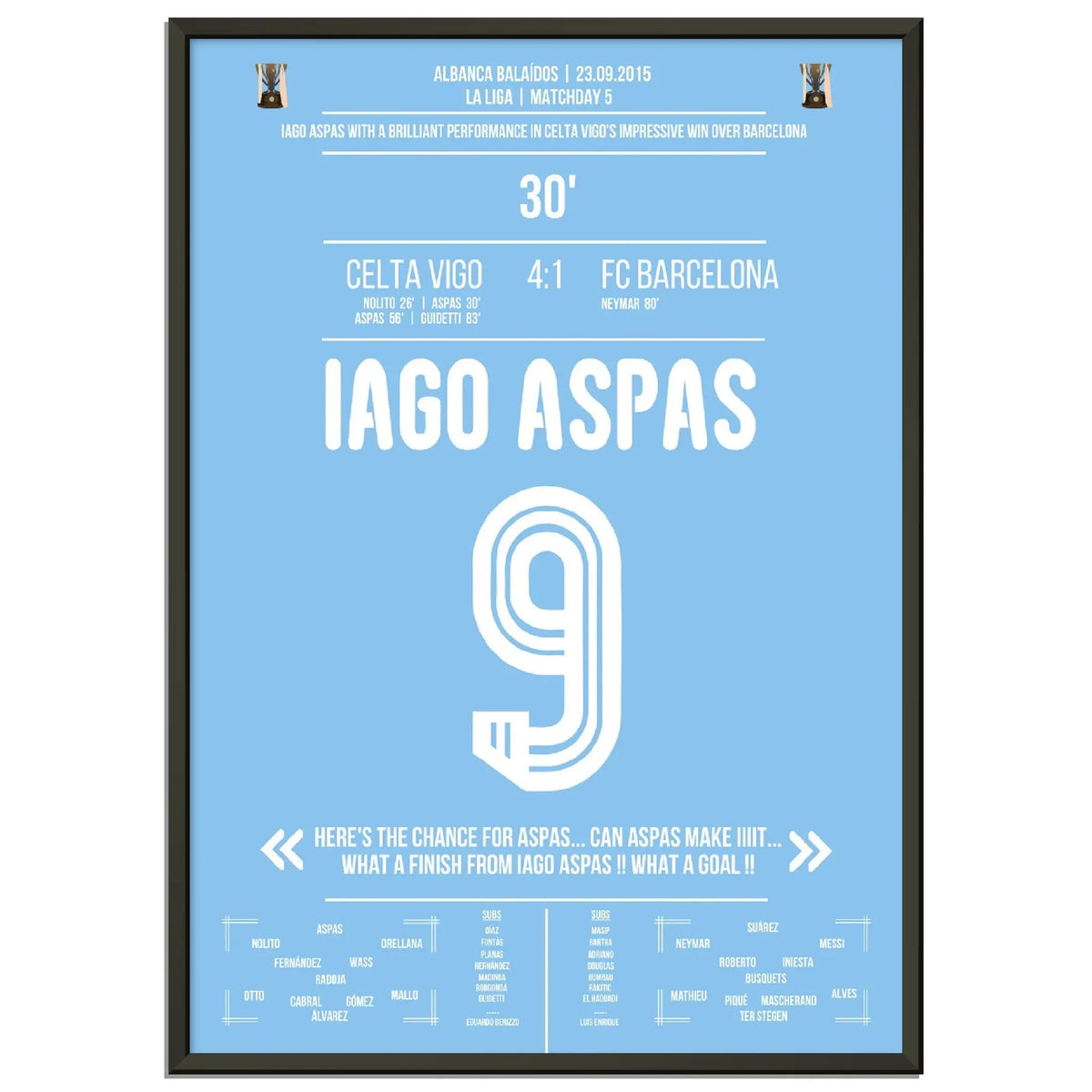 Iago Aspas mit Doppelpack gegen Barcelona La Liga 2015/16