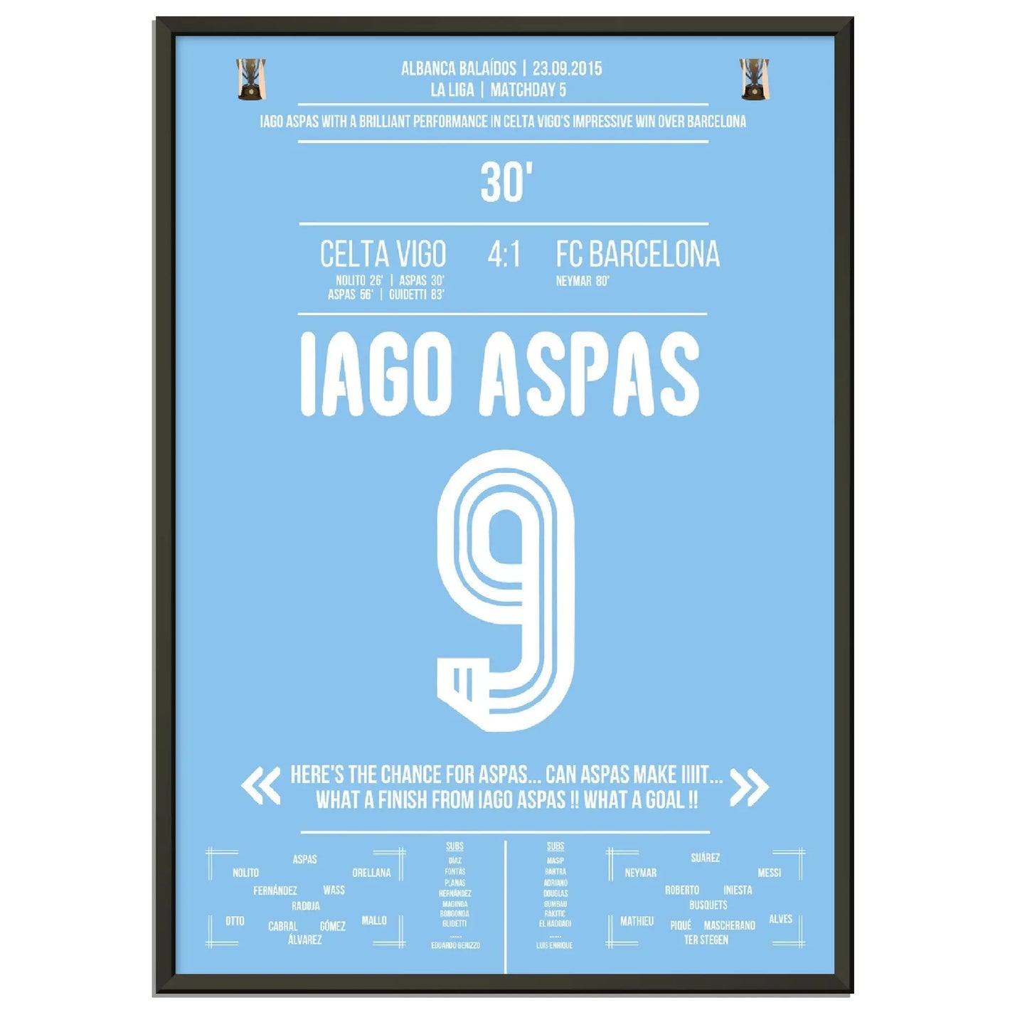 Iago Aspas mit Doppelpack gegen Barcelona La Liga 2015/16 