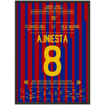 Iniesta's Tor bei Supercopa-Sieg in 2011 50x70-cm-20x28-Schwarzer-Aluminiumrahmen