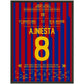 Iniesta's Tor bei Supercopa-Sieg in 2011 45x60-cm-18x24-Schwarzer-Aluminiumrahmen