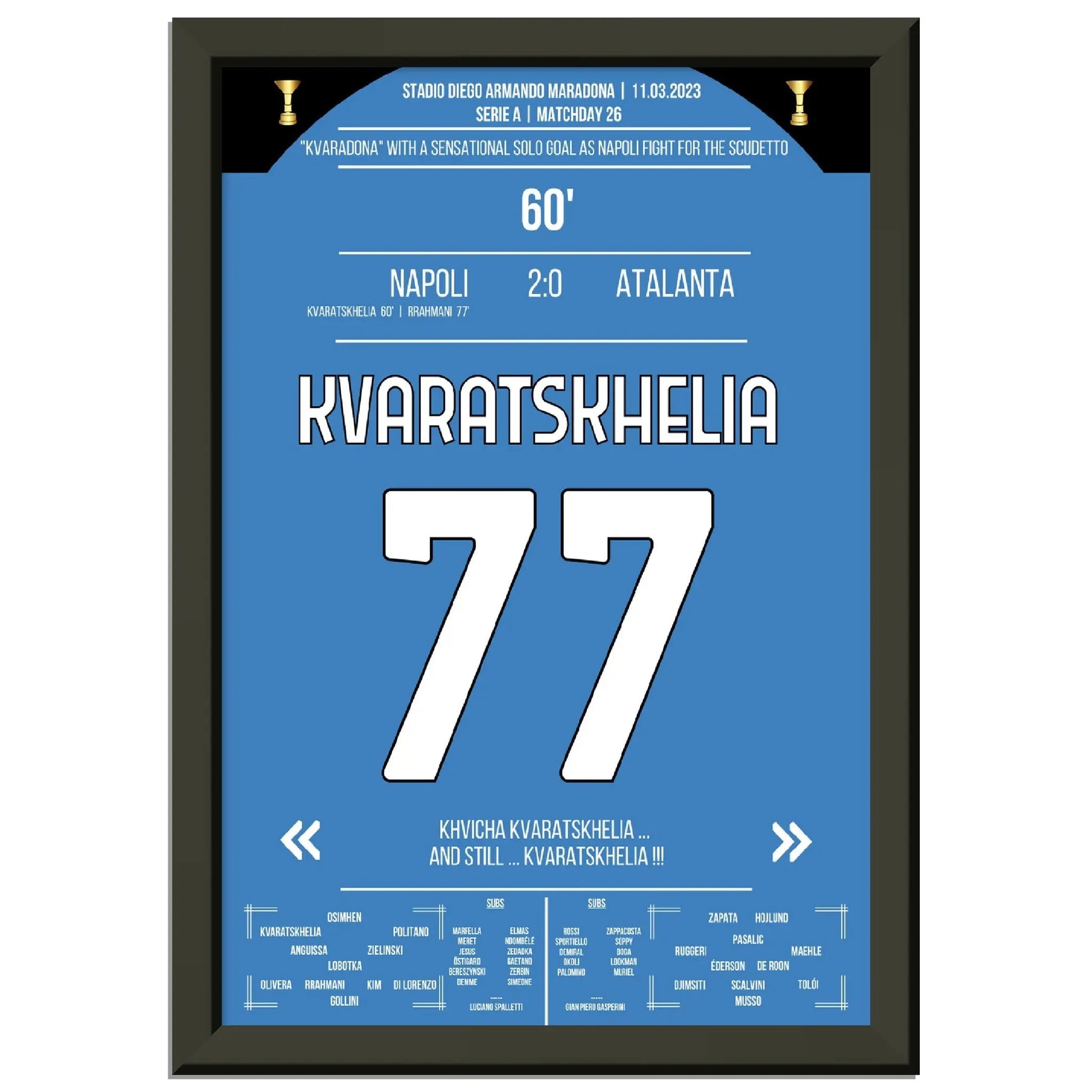 Kvaratskhelia mit phänomenalen Solo-Tor gegen Atalanta im Rennen um den Scudetto 2023 