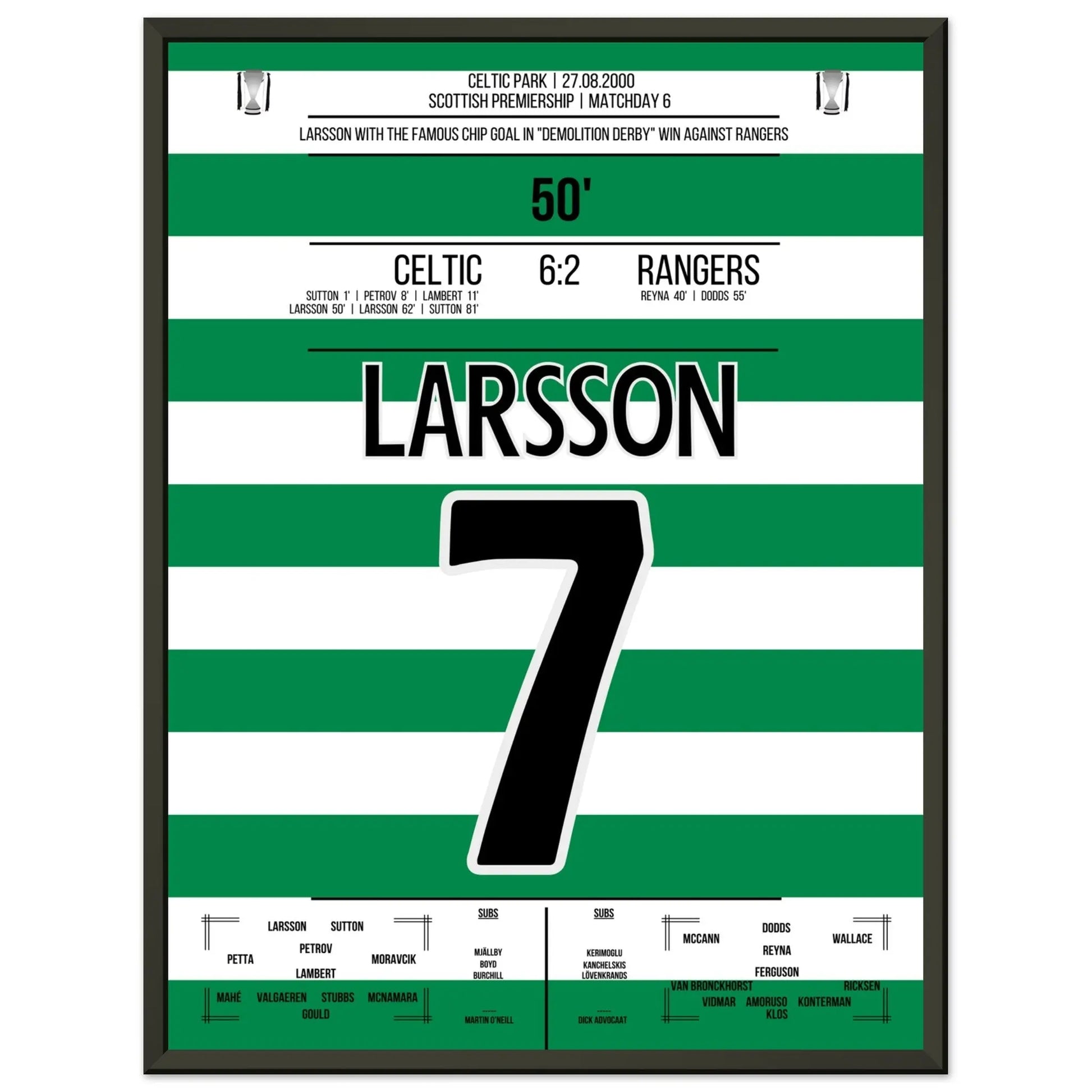 Larsson's legendärer "Chip" im "Demolition Derby" in 2000 45x60-cm-18x24-Schwarzer-Aluminiumrahmen