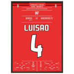 Luisao's letztes Spiel für Benfica in 2018 50x70-cm-20x28-Schwarzer-Aluminiumrahmen