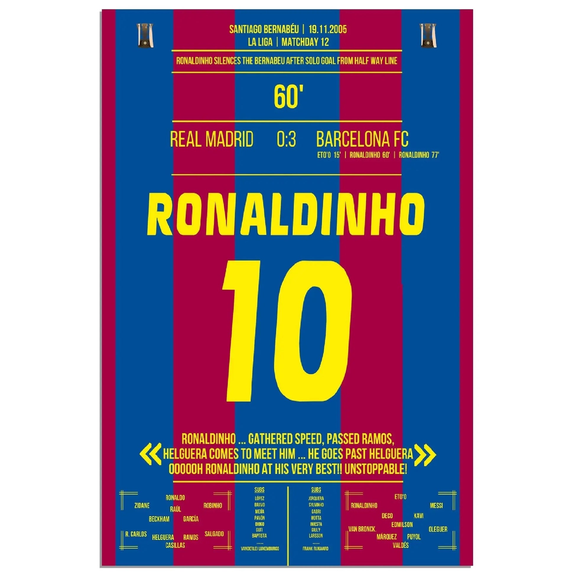 Ronaldinho's Solo Tor im Bernabeu in 2005 