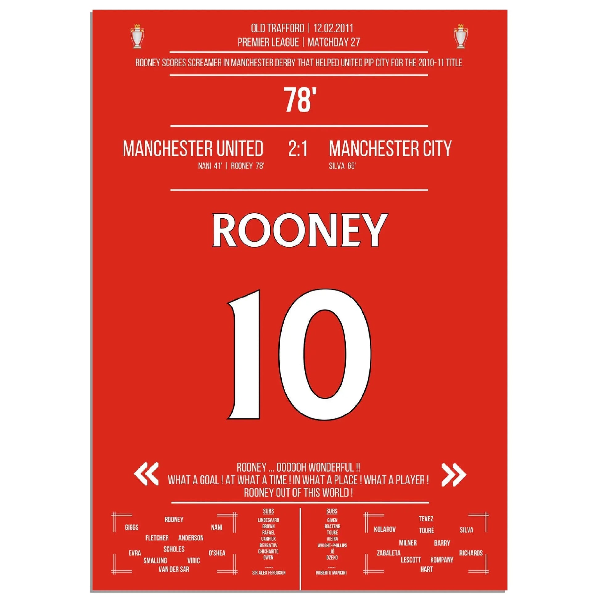 Rooneys Fallrückzieher im Manchester Derby 2011 