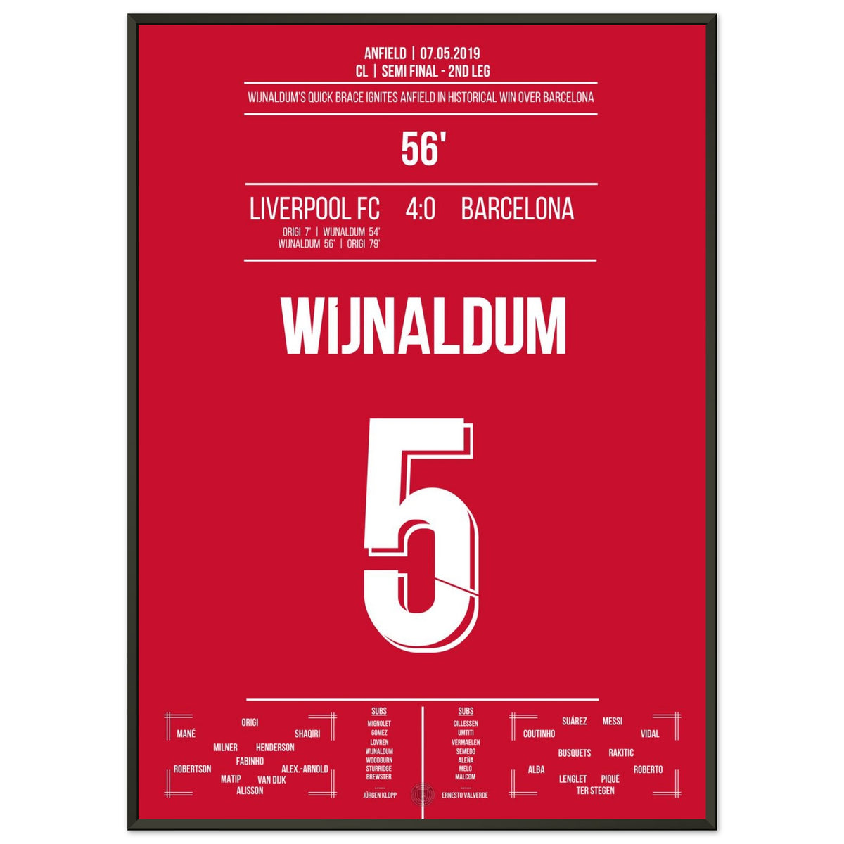 Wijnaldum's Doppelpack bei Liverpools legendärem Sieg gegen Barcelona