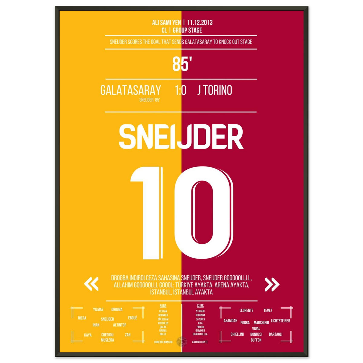 Sneijder macht die Sensation perfekt! Galatasaray wirft Turin aus der CL in 2013
