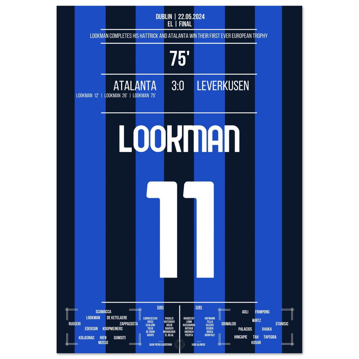 Lookman schießt Atalanta mit Hattrick zum ersten Europapokal-Triumph der Vereinsgeschichte