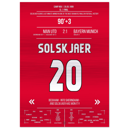 Solskjaer trifft im denkwürdigsten Comeback der Geschichte im Finale 1999 gegen Bayern – Metal Edition