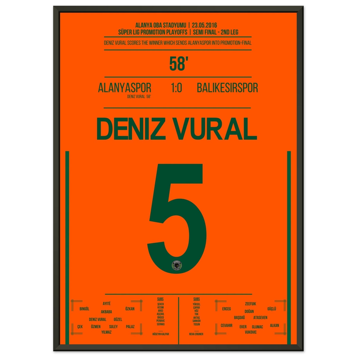 Deniz Vural schießt Alanyaspor ins Finale der Aufstiegsplayoffs 2016