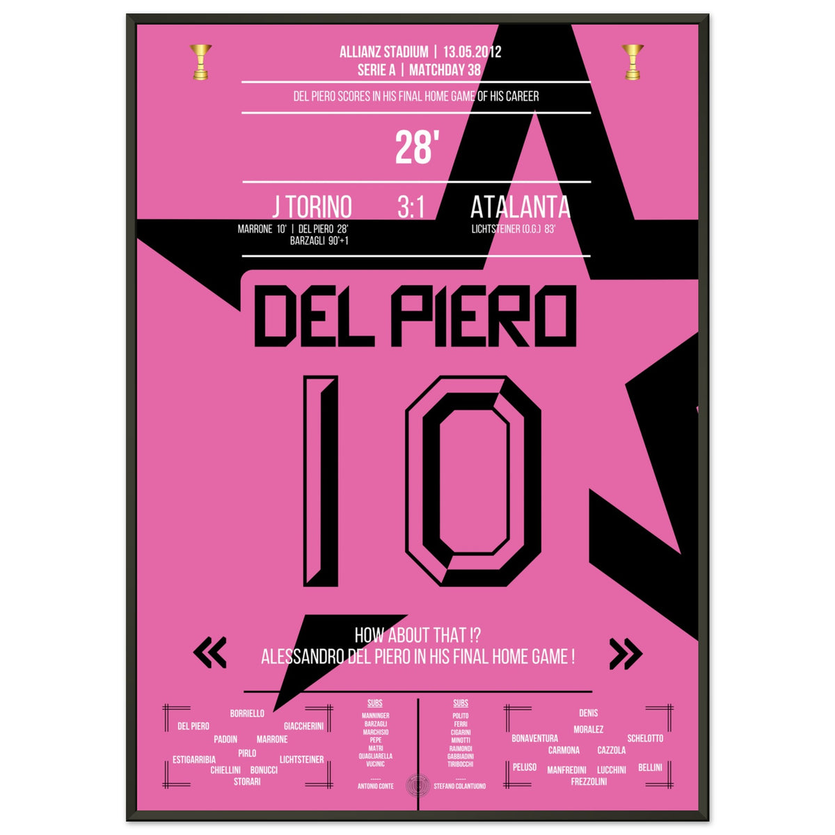 Del Piero's perfektes Abschiedstor gegen Atalanta 2011/12