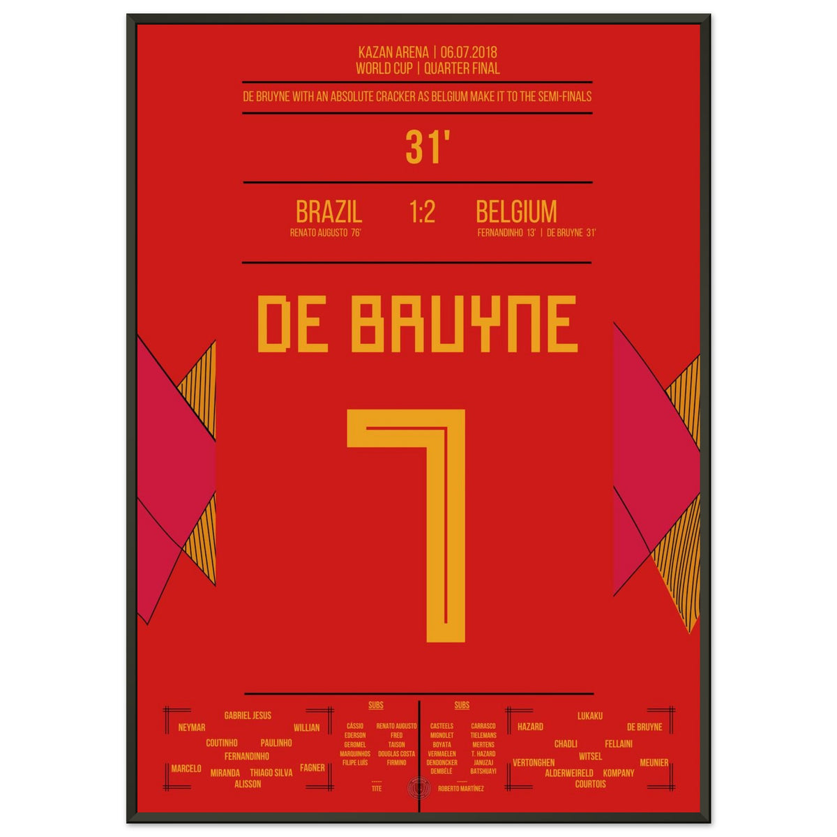 De Bruyne's Hammer-Tor bei der WM 2018 gegen Brasilien