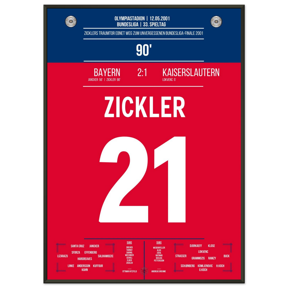 Zickler's Traumtor ebnet den Weg zum verrückten Bundesliga-Finale 2001